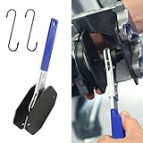 Tioollev Brake Caliper Compression Tool,Caliper Piston Compressor Tool with 360 Rotating Ratchet,Car Ratchet Brake Piston Caliper Spreader,Dual Brake Hooks for Car Disc Brake Repair (Blue+2Caliper)