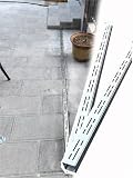 GFLPSQIA Canalina di drenaggio alta 3,5/20 cm, set di scarico francese in metallo, sistema di drenaggio per tomba, canale di scarico in acciaio inox con griglia per sottocoperto/ponti piscine