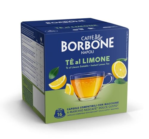 Caffè Borbone Thé au citron - 64 capsules (4 paquets de 16) - Compatibles avec les Machines à café Nescafé®* Dolce Gusto®*