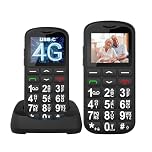 Tosaju Senior Mobile Phone 4G Big Button Phone for Elderly Simple Basic Unlocked Sim Free Easy to Use Feature Mobile Phone LCD Display SOS Button 1000 mAh Battery