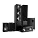 Produktbild NUMAN Reference 851-5.1 Soundsystem, Heimkinosystem, 120 Watt, 2 x Standlautsprecher, 2 x Regallautsprecher, 1 x Center-Lautsprecher, 1 x Subwoofer, Schwarze Lautsprecherabdeckung, schwarz