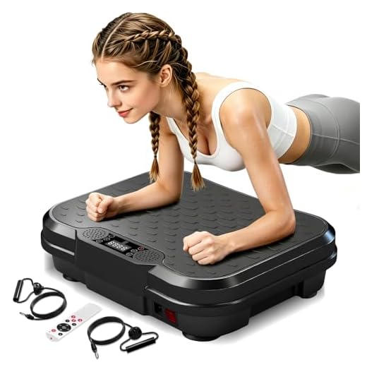 Trekora Vibration Plate Exercise Machine, Vibration Plate for Lymphatic Drainage Weight Loss, 400 Lbs Capacity Shake Platform with 250 speeds Full Body Workout Equipment for Home Women Men