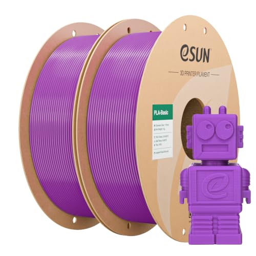eSUN PLA Basic Filament 2KG Bundle, Speedy PLA Filament, Purple+Purple