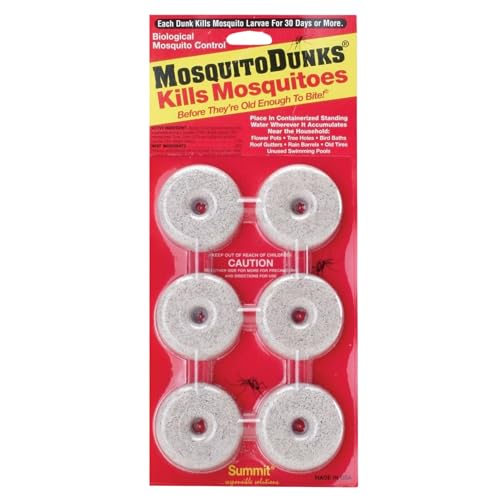 Summit Responsible Solutions 110-12 Mosquito Dunks 6-Pack - Environmentally Friendly Long-Lasting Mosquito Control for Standing Water and Garden Ponds