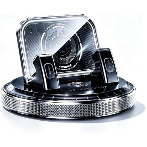 Car Phone Holder 360 Degree Rotation, Non-slip Car Navigation Mount, Car Phone Mount with Double Layer Pad, Universal for Most Cars, SUVs, Trucks (Silver)