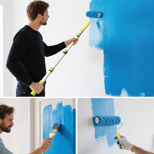 Koalafast Paint Roller Kit-29 Piece Paint Set with 40" Extension Pole,9"4" Paint Rollers,Paint Brushes,Tray,Painting Supplies for Home Interior & Home Improvement - Image 5
