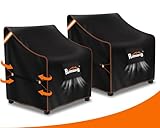 Rimwig Patio Chair Covers 2 Pack, Waterproof Outdoor Furniture Covers, Heavy Duty Wicker Swivel Chair Covers for garden Lawn 32' W x 37' D x 36' H
