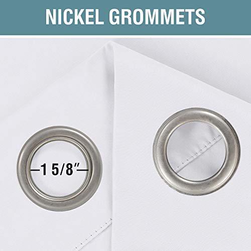 H.versailtex White Window Curtains 63 Inch Length Thermal Insulated Window Treatment Panel For Living Room Grommet Curtain Drape For Bedroom (1 Panel) #TOP4