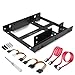 Produktbild DIERYA Einbaurahmen für 2,5" HDD/SSD, 2,5" auf 3,5" interner Dual Festplattenrahmen, unterstützt 1 oder 2 SSD/s, inkl. Montagezubehör und SATA 3 Kabel
