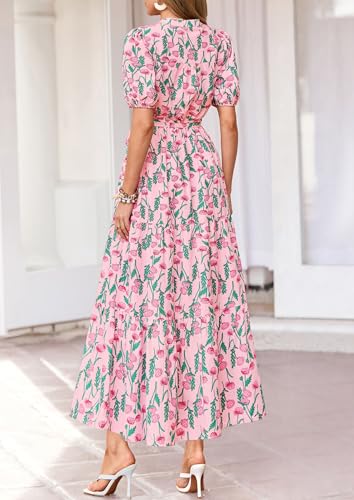 Image of PRETTYGARDEN Women's Summer Boho Floral Maxi Dresses