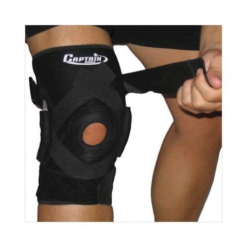Captain Sports 4914 Hinged Knee Brace with Patella Stabilizers Size: Large