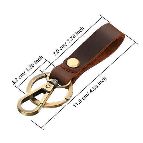 Willbond 4 Pieces Leather Valet Keychain Leather Key Chain With Belt Loop Clip For Keys (Slim Belt Loop) #TOP4