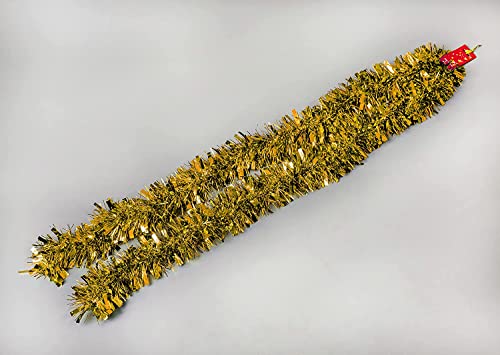 SHATCHI 16Pcs Gold Christmas Tinsels 1.8m/6ft Xmas Metallic Chunky Tinsel Garland for Christmas Tree Hanging Decorations - Image 3