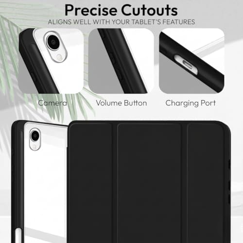 Image of ProElite Cover for Samsung Galaxy Tab S11 11 inch, Smart Flip Case Cover for Samsung Galaxy Tab S11 11 inch with Pen Holder, Black [Transparent Back]