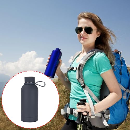 Botella de agua de acero inoxidable que no gotea para coche con boca pequeña 3