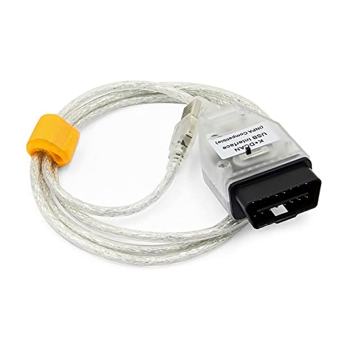 Cable K+DCAN OBD2 con protocolo Ediabas e INPA de 2 metros para vehículos BMW