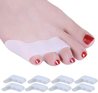 8 Pack Pinky Toe Straightener, Little Toe Separator for Tailors Bunion and Overlapping