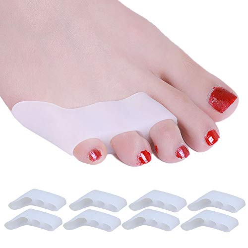8 Pack Pinky Toe Straightener, Little Toe Separator for Tailors Bunion and Overlapping