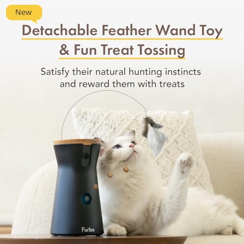 Furbo 360° Cat Camera w/App (No Subscription Required) Smart Pet Monitor & Treat Dispenser, Rotating 360° View, Auto-Tracking - Image 3