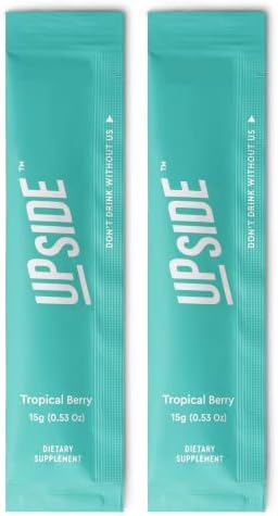 UPSIDE Jelly – Tropical Berry Party Relief & Recovery Herbal Supplement | Party & Vacation Essentials | Before & After Alcohol Kit | Single-Serving Stick (4 Pack)