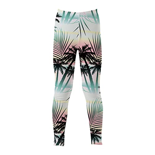 Girls' Printed Athletic Leggings Toddlers Active Stretch Leggings Kids Yoga Pants Performance Sports Tights