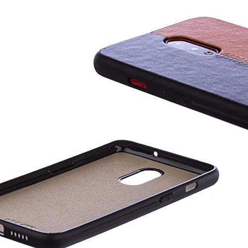 Lilware Bicolor PU Leather Phone Case for OnePlus 7. Brown/Black - Image 4