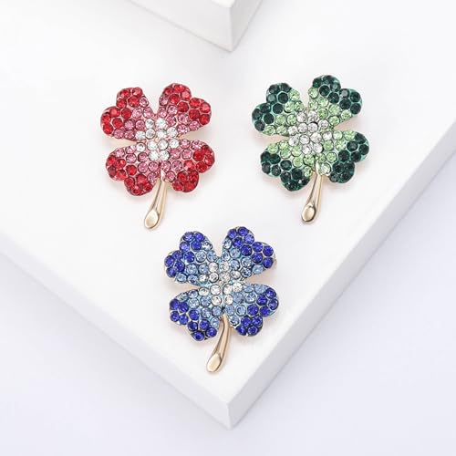 Image of Rhinestone Flower Brooches for Women Enamel Floral Brooch Lapel Pins for Mom Wife Elegant Dress Accessories Mother's Day Jewelry Gifts