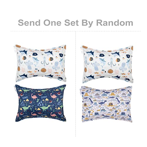 Image of ALVABABY Toddler Pillowcases, Fits 14x20 in Kids Pillow, 2 Pack Organic Cotton Baby Pillow Cover Envelope Kids Pillowcases for Boys Girls 2Pillowcases-14x19 Inch (Pack of 2)