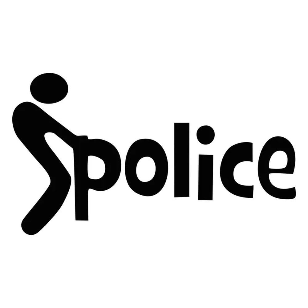 Creative Police Car Decorative PVC Carving Car Sticker Pattern Vinyl Decal(Black,16CM X 9CM)