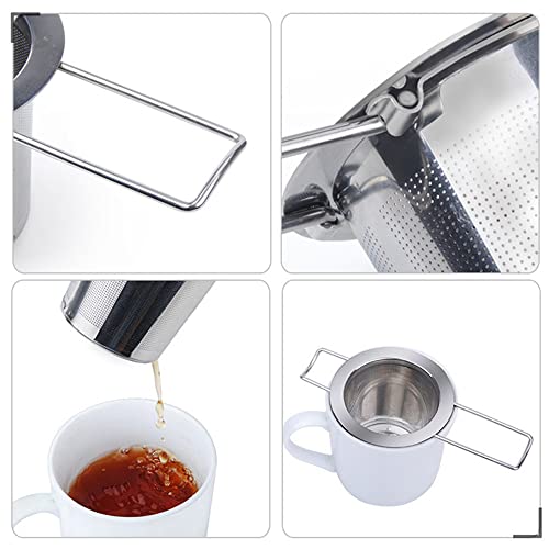 Coador de chá, infusor de chá de aço inoxidável sentado em canecas, infusores de chá para chá solto,