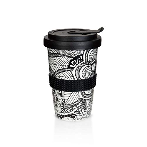 Mahlwerck Kaffeebecher to go, Porzellan Coffee-to-go Becher mit...