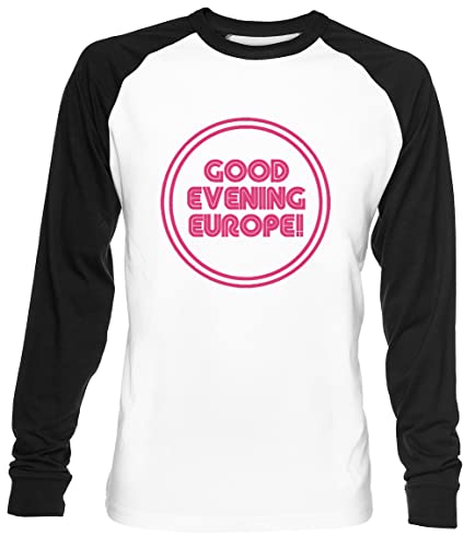 Good Evening Europe Unisex Blanca De Béisbol Camiseta Hombre Mujer Baseball T-Shirt
