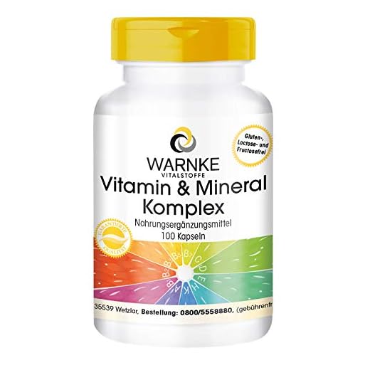 Complejo de Vitaminas y Minerales – Multivitamínico con 18 sustancias bioactivas – altamente dosificado – 100 cápsulas