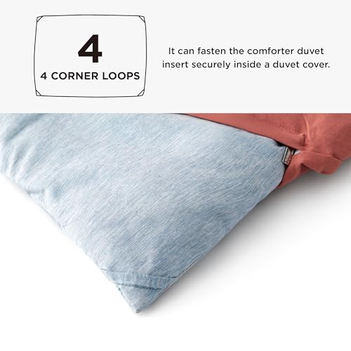 Bedsure Full Comforter Set - Light Blue Full Size Comforter, Soft Bedding for All Seasons, Cationic Dyed Bedding Set, 3 Pieces, 1 Comforter (82"x86") and 2 Pillow Shams (20"x26"+2") by Bedsure - Image 4
