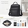 SPAHER Shoulder Bag Men Leather Handbag Business Messenger Backpack Crossbody Casual Tote Sling Travel Bag Document Bag with Top-Handle and Adjustable Strap Large Size #3