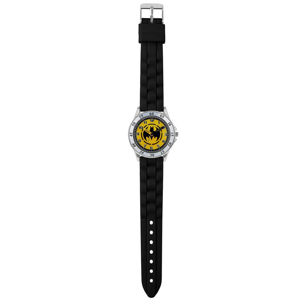Batman Chłopięcy analogowy zegarek kwarcowy z gumowym paskiem BAT9522, Czarny/żółty/srebrny, Jeden rozmiar, Sport