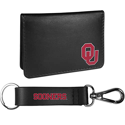 Siskiyou Sports NCAA Oklahoma Sooners Weekend Bi-fold Wallet & Strap Key Chain, Black, One Size