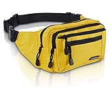 MAXIMALER STAURAUM I Andere Anbieter werben mit vielen Fächern. Doch oftmals sind diese zu klein und Ihr Handy, Reisepass oder Portemonnaie findet keinen Platz. Dank der Maße von 25x14x10 cm ist die wasserabweisende Van Beeken Hüfttasche für Damen und Herren mit vier großen wasserfesten Hauptfächern und einem geräumigen Geheimfach auf der Rückseite ein echtes Platzwunder