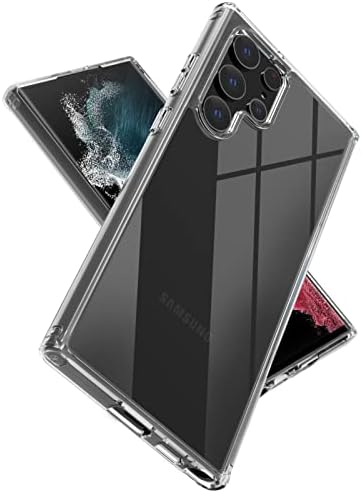 leChivée Samsung Galaxy S22 Ultra Crystal Clear Case, Anti-Yellow Slim Fit Hard Back Scratch Resistant Shockproof Drop Protection Soft TPU Bumper Protective Phone Case for Samsung Galaxy S22 Ultra