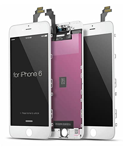 Image of Compatible for Apple iPhone 6 (White) LCD Display+Touch Screen Combo Folder
