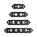 Aecktech Compatible Aluminum Mloks/Keymods Picatinny Rail,4 Groups Individual and Beautiful Decorative Patterns for Mloks/Keymods System - 4 Pack Black