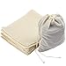 Irich Sachet Tissu 100% Coton 30 Pack 15x20cm, Reutilisable Sachet Dragees Bapteme Avec Cordon De Serrage Pour Fête Mariage Anniversaire, Blanc Sac Filtres Pour La Cuisine, La Fabrication De Confiture