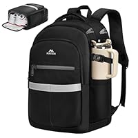MATEIN Sac à Dos Ordinateur 15.6 Pouces Compartiment Chaussures Amovible, Sac a Dos Voyage Antivol Imperméable avec USB Poche Isotherme, Homme Femme Bagage Cabine Easyjet Pour École Travail, Noir
