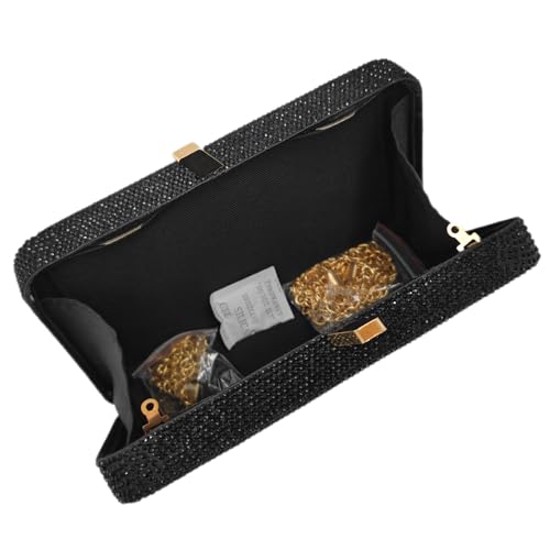 Image of Boutique De FGG Retro Mini Crystal Clutch Purses for Women Luxury,Novelty Rhinestone Evening Bag,Formal Party Clutch Handbag