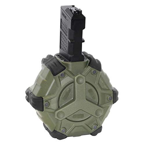 Airsoft Parts WE 350rd Gas Drum Magazine for WE Open Bolt L85 / Scar-L / R5C / T65 / HK416 / M4 M16 GBB Rifle Black/OD/Black