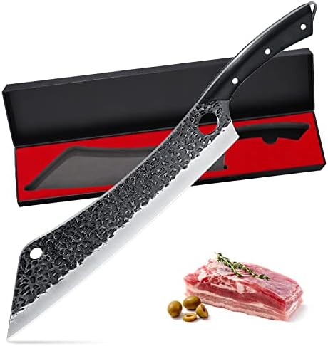 12 Inch Carving Knife Ultra Sharp Slicing Knife,Hand Forged Brisket Knife High Carbon Steel Meat Slicer, Long Kitchen Knives,Best for Slicing Roasts, Meats, Fruits and Vegetables with Gift Box