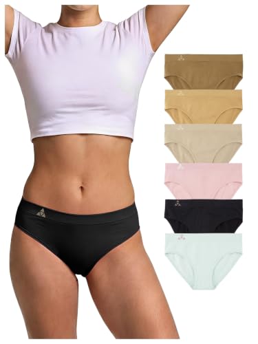 Image of Balanced Tech Moisture Wicking Underwear for Women, Seamless Workout Hipster Brief Bikini Panties