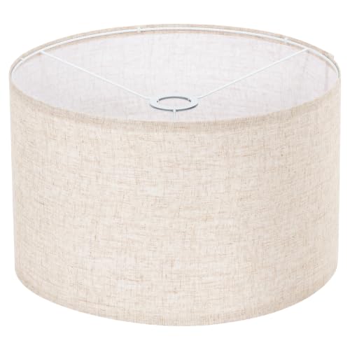 Beige Large Drum Lamp Shade 16