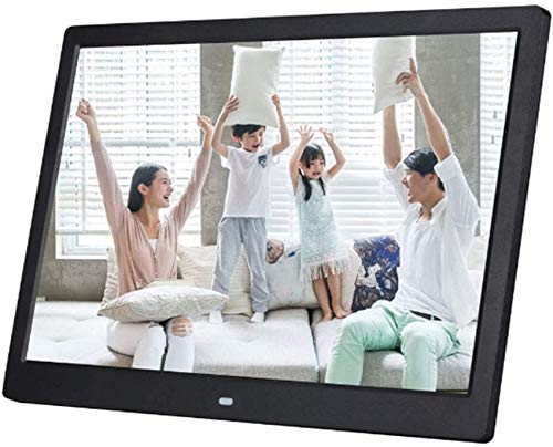 Foto Digitaler Fotorahmen, 14 Zoll hochauflösendes Display MP3-Video-Player Kalender Wecker mit Fernbedienung Unterstützung USB SD-Karte