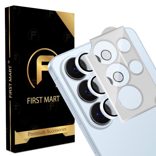 Image of FIRST MART Camera Lens Protector for Samsung Galaxy S26 Ultra | Blue AR+AF Camera Rings with Auto-Align Frame, 9H Tempered Glass, Scratch Resistant, Case-Friendly | Pack of 1
